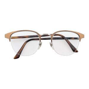 Gucci Eyeglasses Frames GG0020O 003 Brown Tortoise Round Half Rim 49-21-140